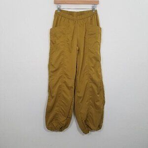 Free People Wide Leg Cargo Pants in Mustard